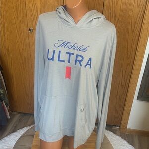 Michelob Ultra Light Gray Logo Hoodie